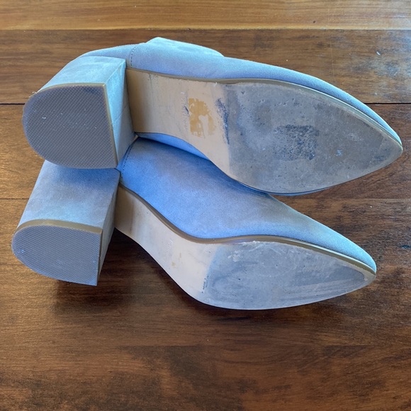 Express Light Grey Open Back Booties - 7 - Picture 13 of 15